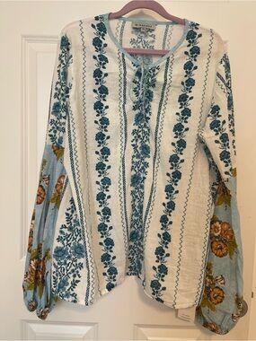 🌺 D’Ascoli Floral Bohemian Blouse